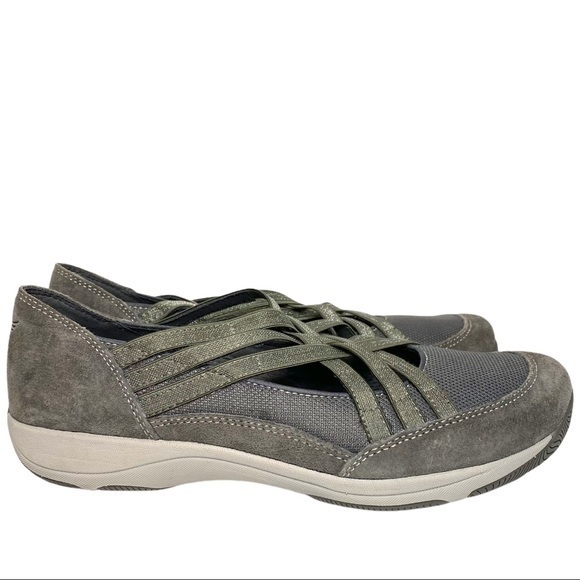 Dansko slip on sneaker elastic straps. Gray. Sz 38 - Picture 4 of 7